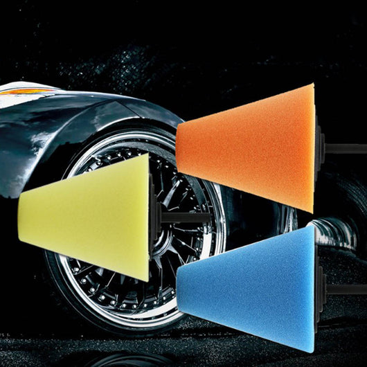 Car Wheel Detail Polishing Disc & Cone Sponge Set