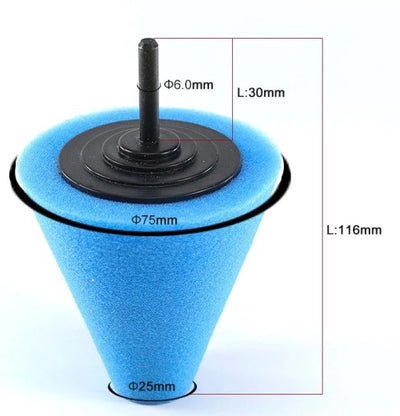 Car Wheel Detail Polishing Disc & Cone Sponge Set