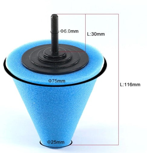 Car Wheel Detail Polishing Disc & Cone Sponge Set