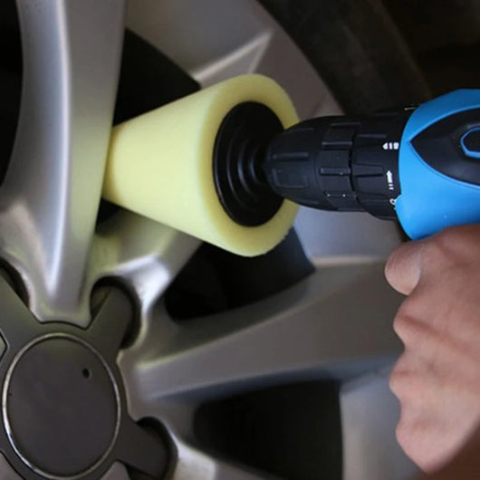 Car Wheel Detail Polishing Disc & Cone Sponge Set